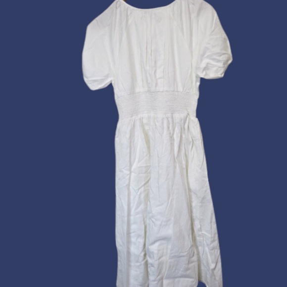 NWT The Drop Women's Daksha Cotton Smocked Zipper Detail Dress Medium - Picture 5 of 7